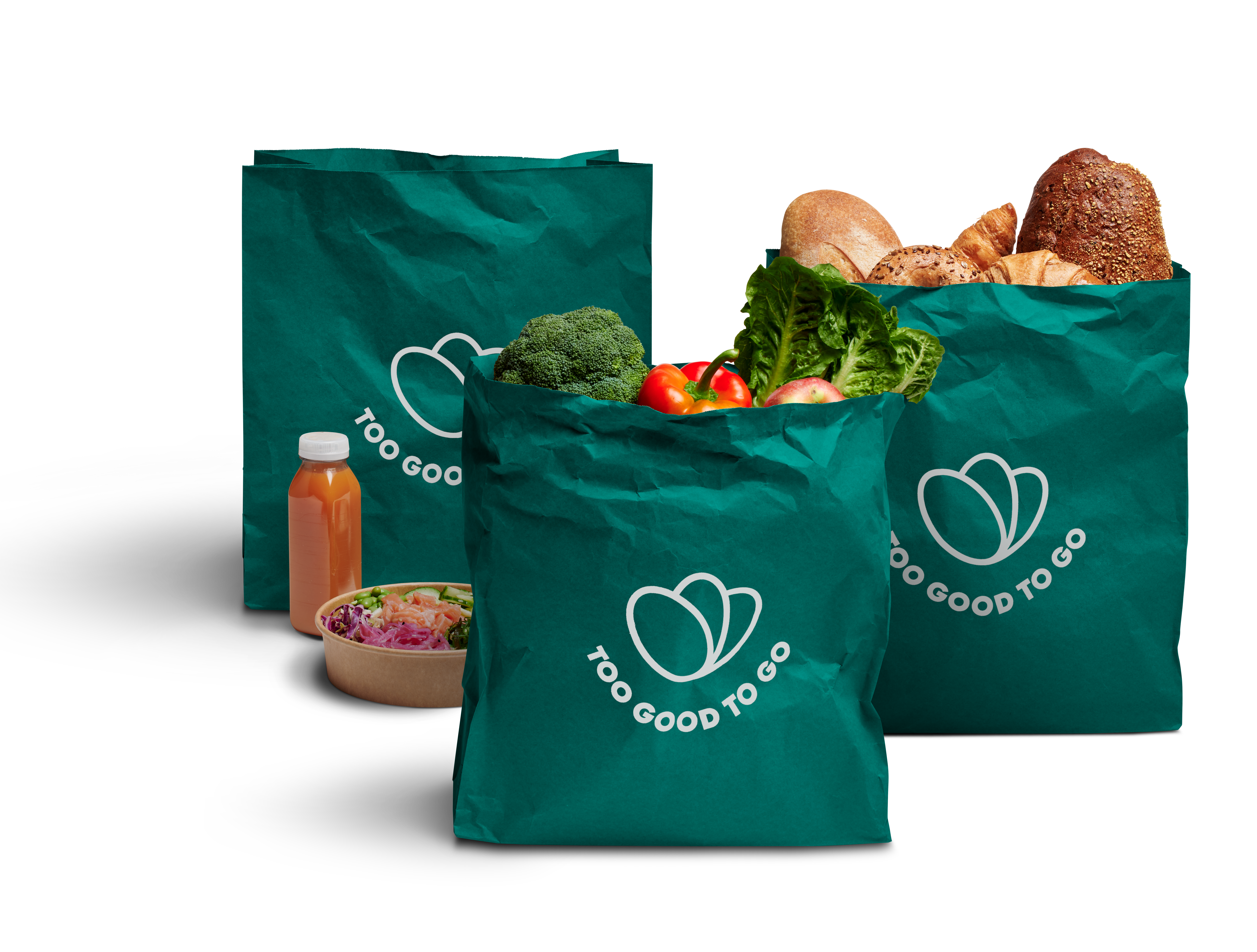 three surprise bags with different items