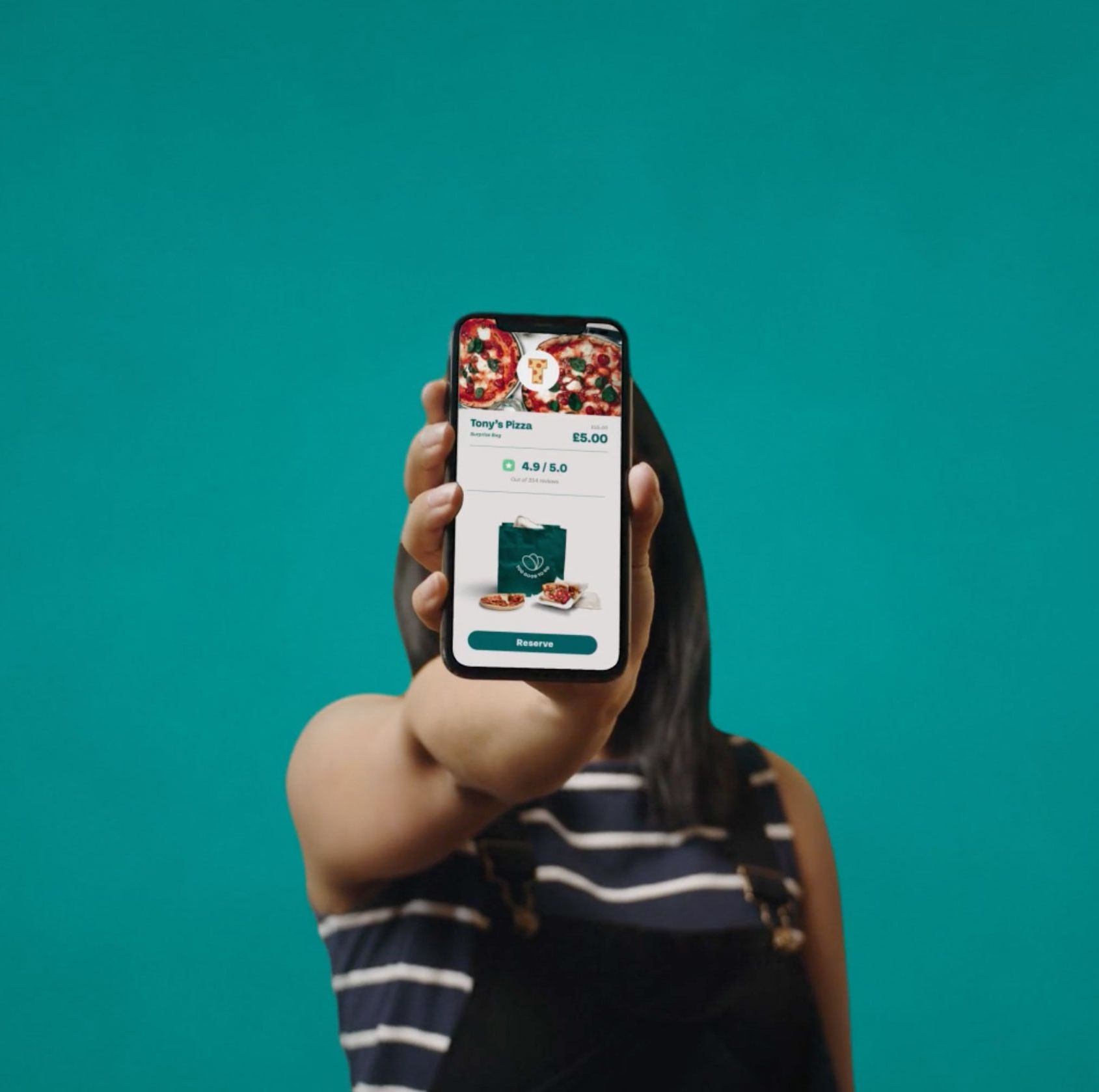 A user shows the interface of the app Too Good To Go