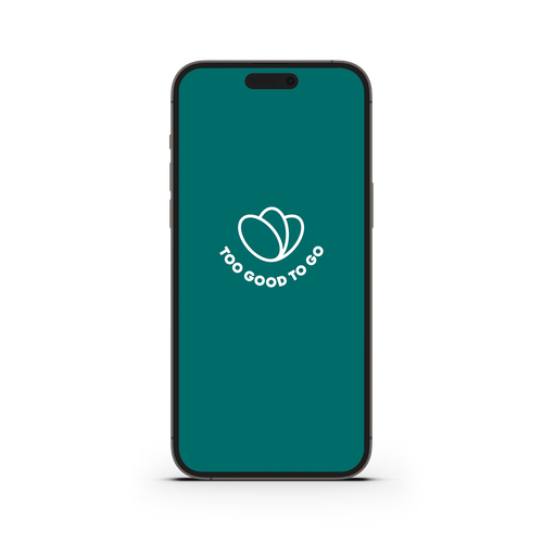 a phone with a logo that says Too Good To Go
