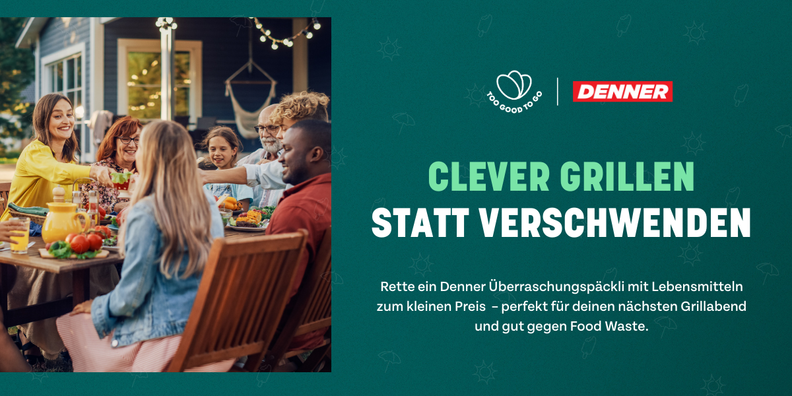 an advertisement for clever grillen statt verschwenden