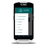 a white zebra phone with a screen that says expiry date management