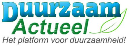 Logo for Duurzaam Actueel with a leaf icon and the tagline "Het platform voor duurzaamheid!".
