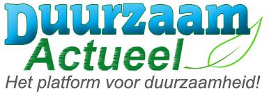 Logo for Duurzaam Actueel with a leaf icon and the tagline "Het platform voor duurzaamheid!".