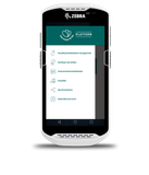 a white zebra phone with a screen that says expiry date management