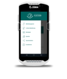 a white zebra phone with a screen that says expiry date management
