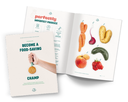 a book is open to a page that says perfectly imperfect produce