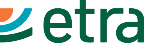 a logo for a company called etra