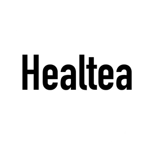 a white circle with the word healtea on it