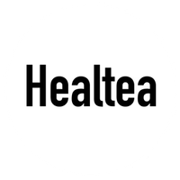 a white circle with the word healtea on it