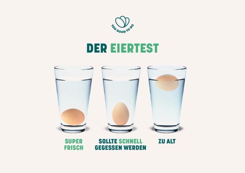 three glasses of water with eggs in them .