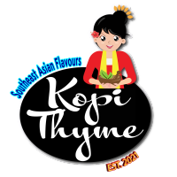 a logo for southeast asian flavours kopi thyme