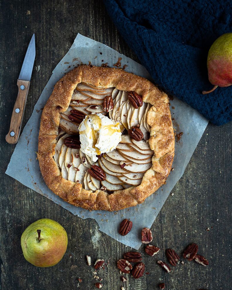 La tarte rustique poires pécan