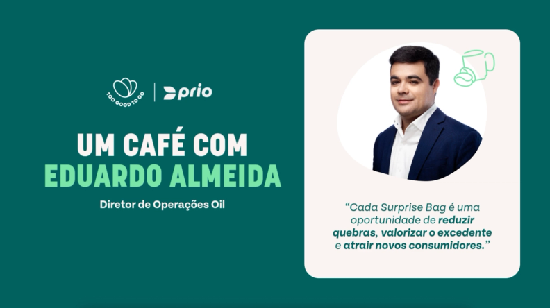 a poster with a man in a suit and the words um cafe com eduardo almeida