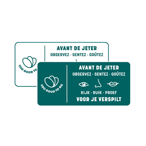 a sign that says ' avant de jeter ' on it