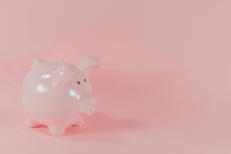 Pink piggy bank by Pawel Czerwinski