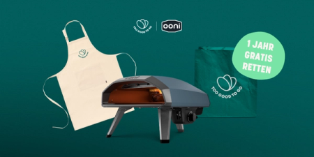 a green bag that says too good to go on it