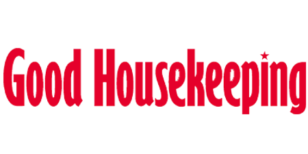 a red logo for good housekeeping on a white background