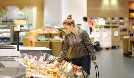 customer selecting food products