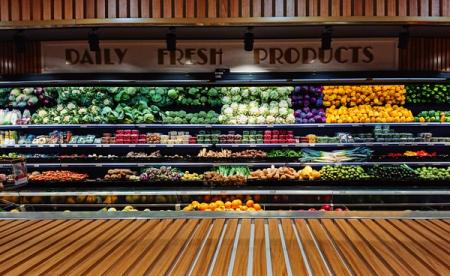 Fresh grocery produce section