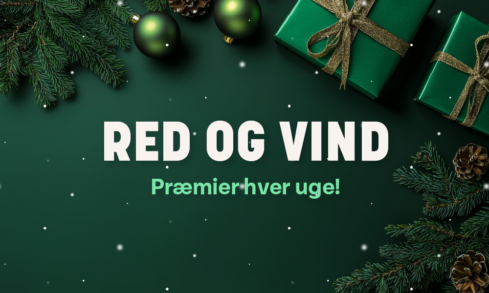 a green background with the words red og vind premier hver uge