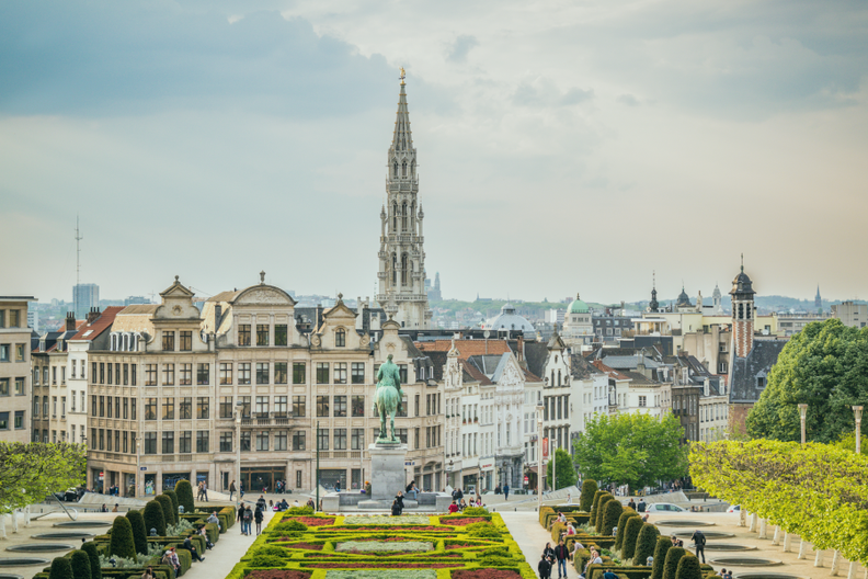 mont des arts garden kunstberg Brussel