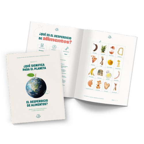 a book is open to a page that says " el desperdicio de alimentos "