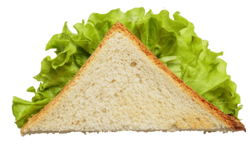 a sandwich containing salad