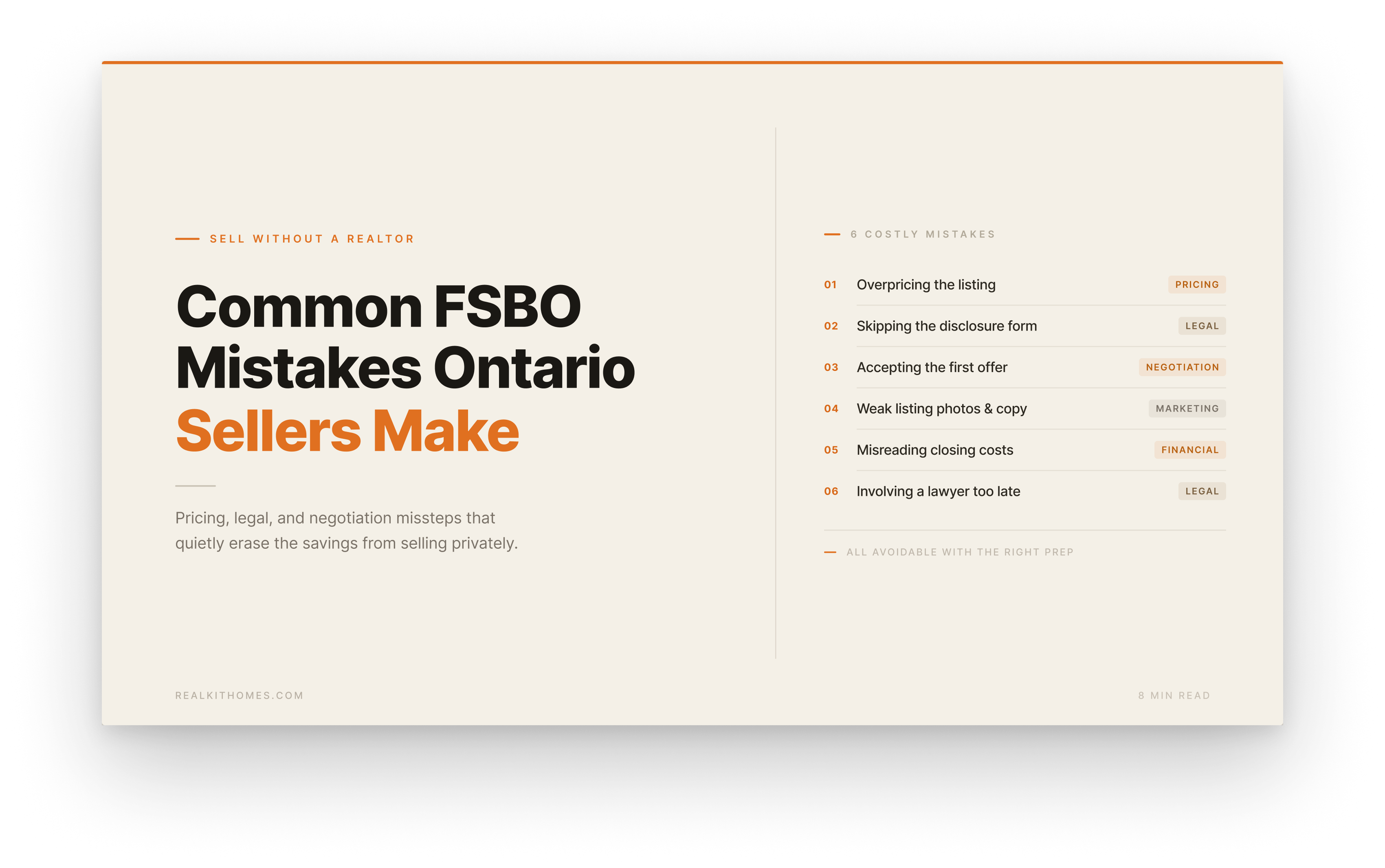 Common FSBO Mistakes Ontario Sellers Make (That Quietly Cost Them Money)