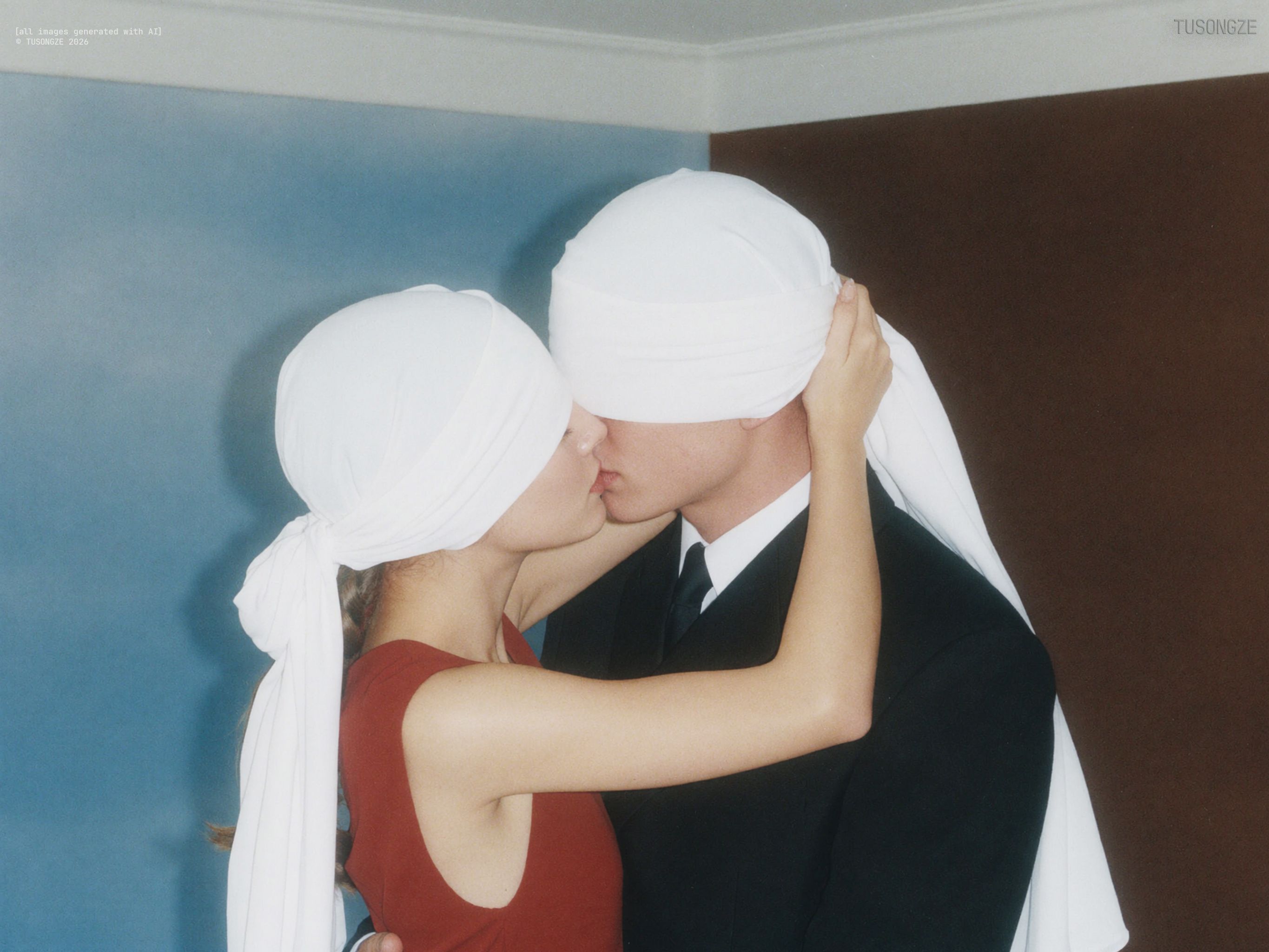 Inspired by Magritte The lovers