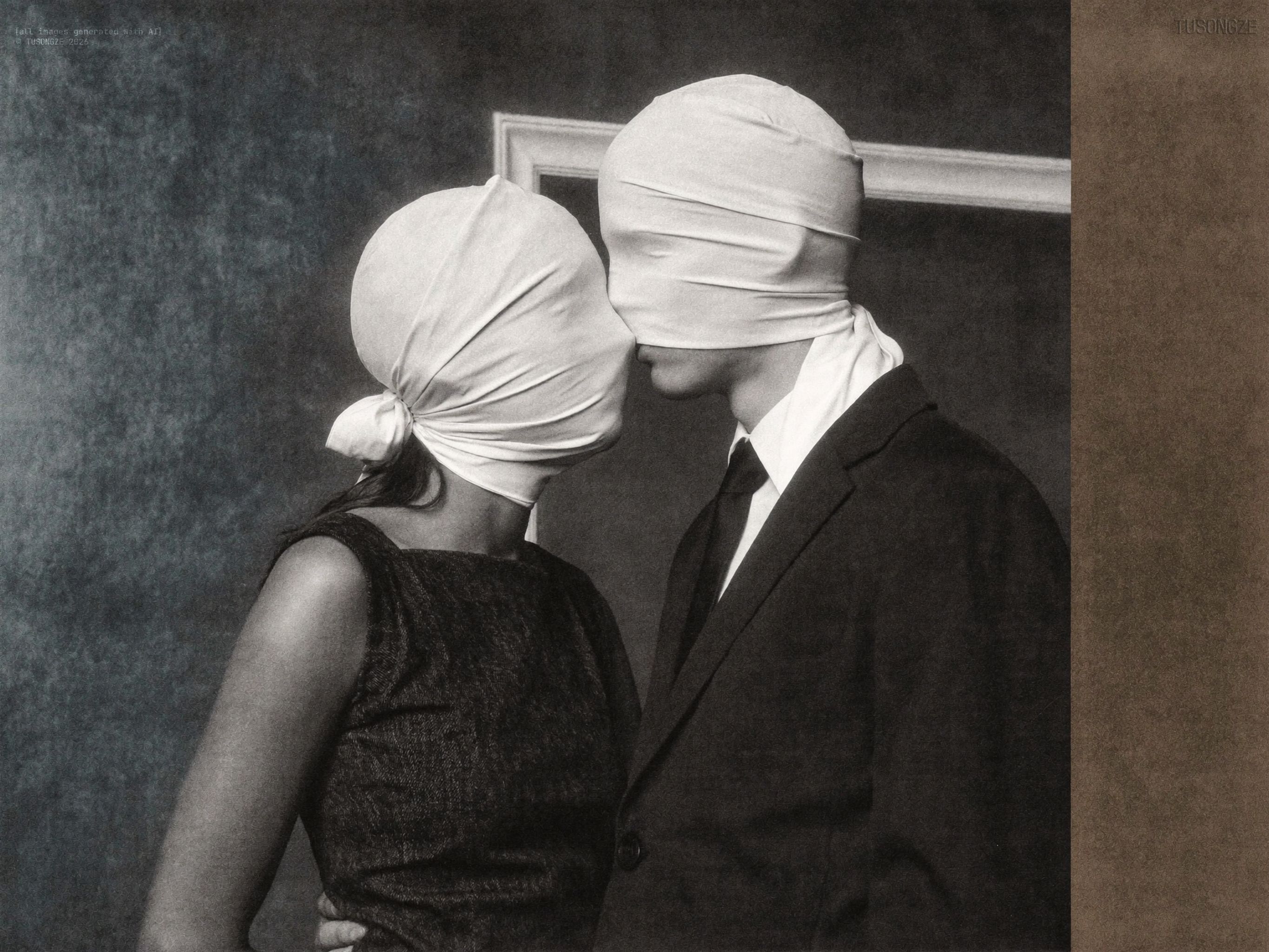 Inspired by Magritte The lovers