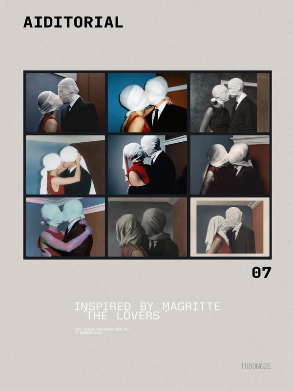 Inspired by Magritte The lovers