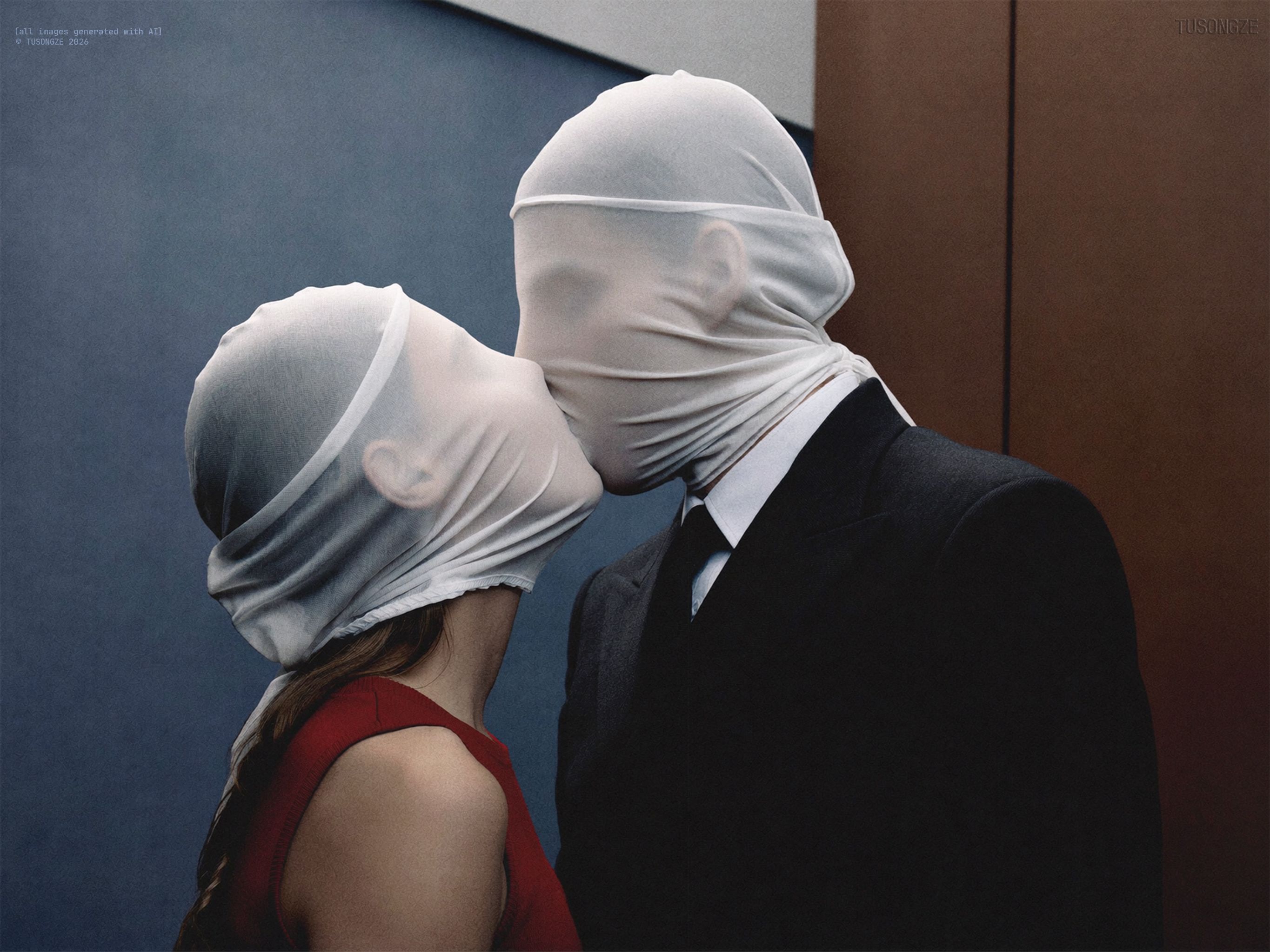 Inspired by Magritte The lovers