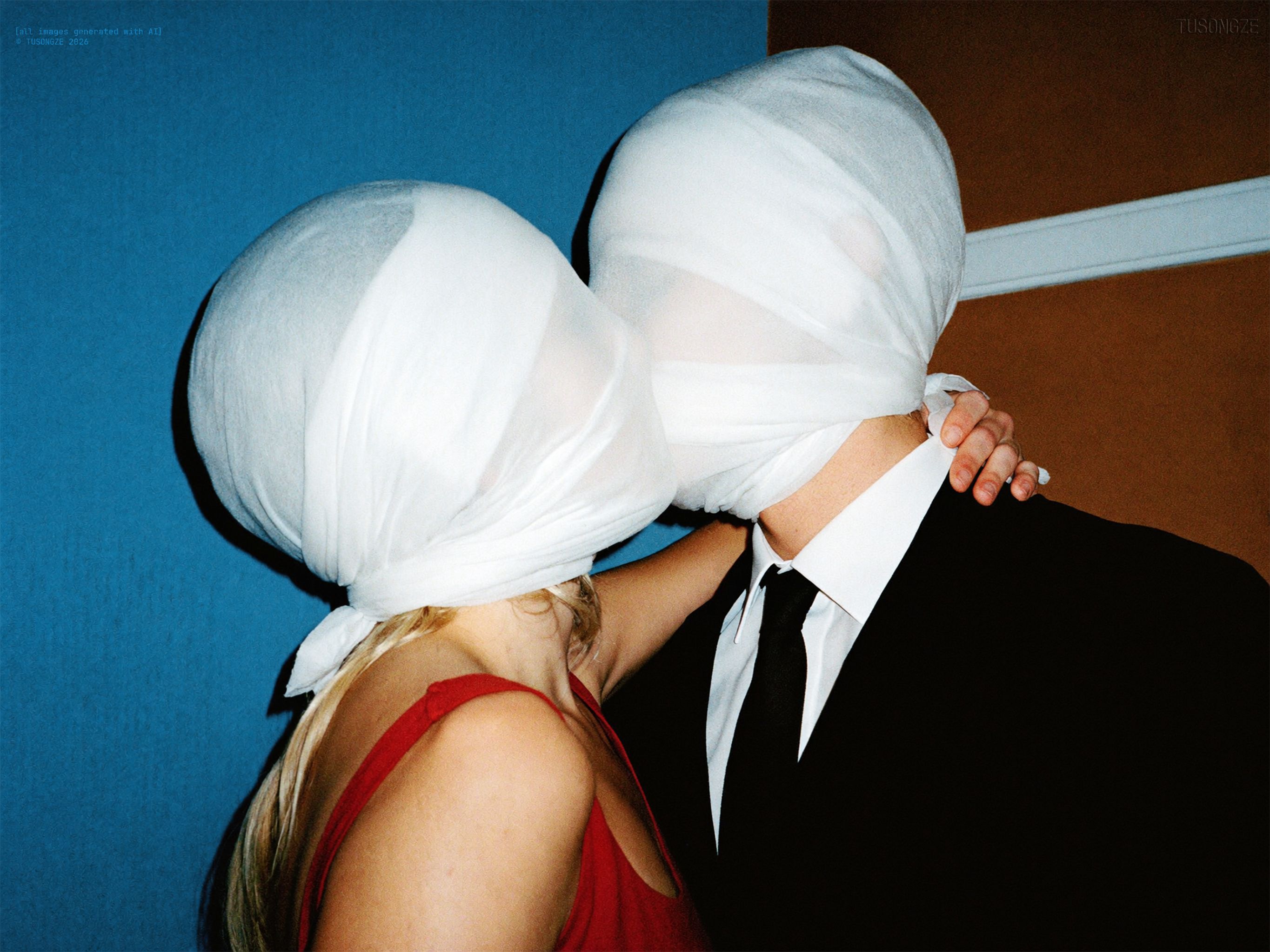 Inspired by Magritte The lovers