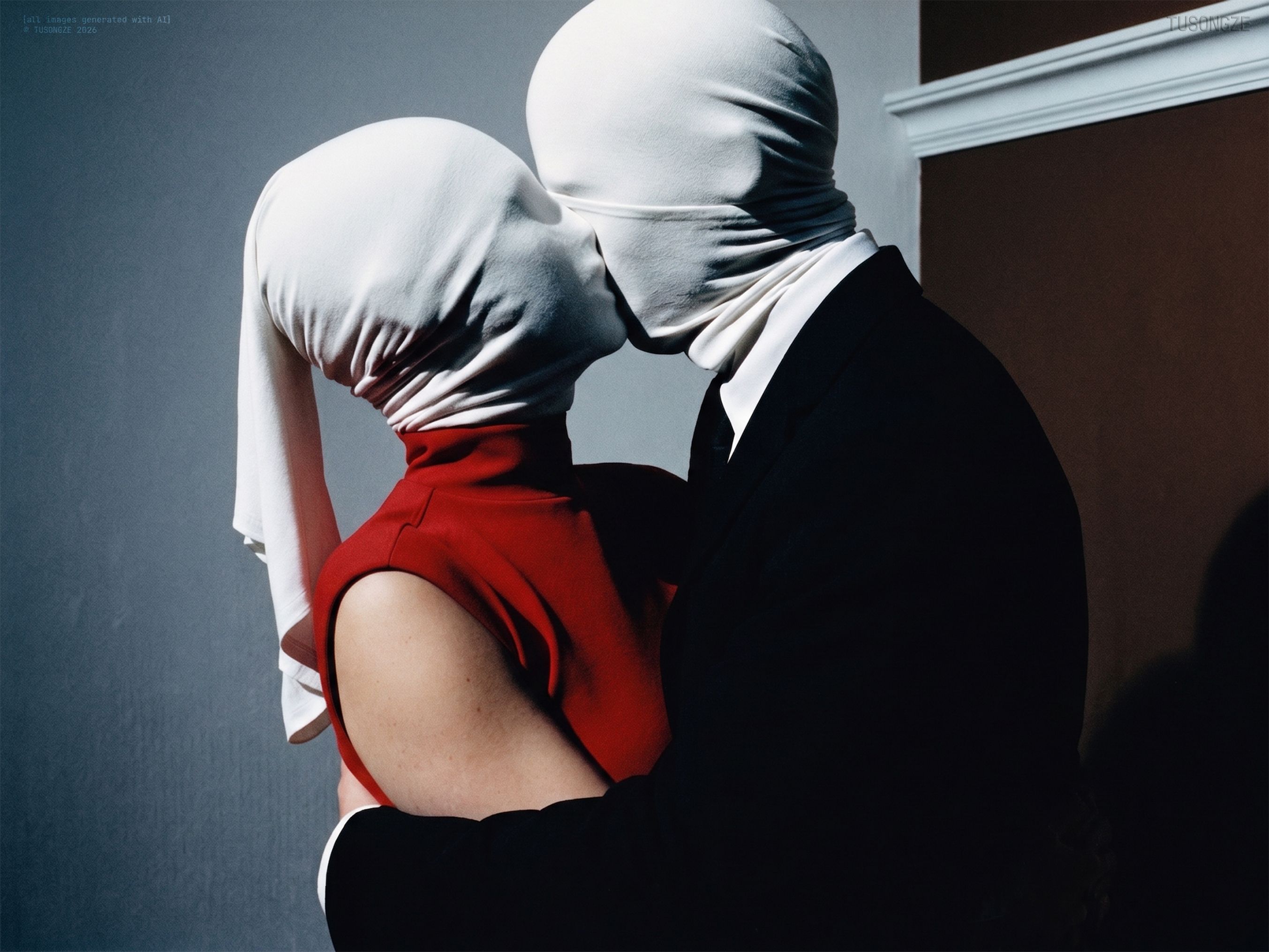 Inspired by Magritte The lovers