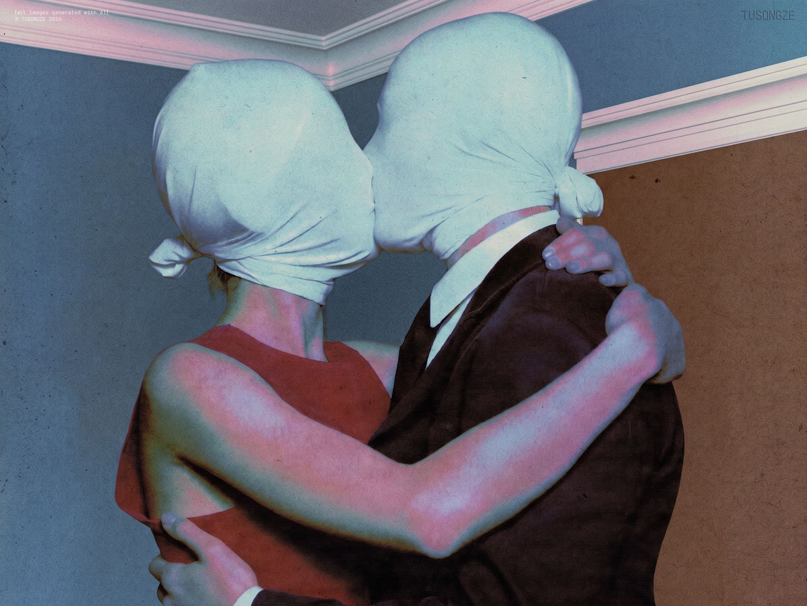 Inspired by Magritte The lovers