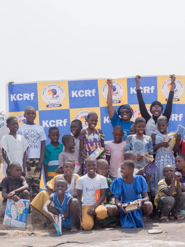 Children celebrating at a KCRf outing on Uombo Rock