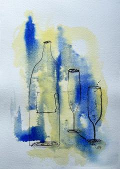 Linienzeichnung Flaschen 2