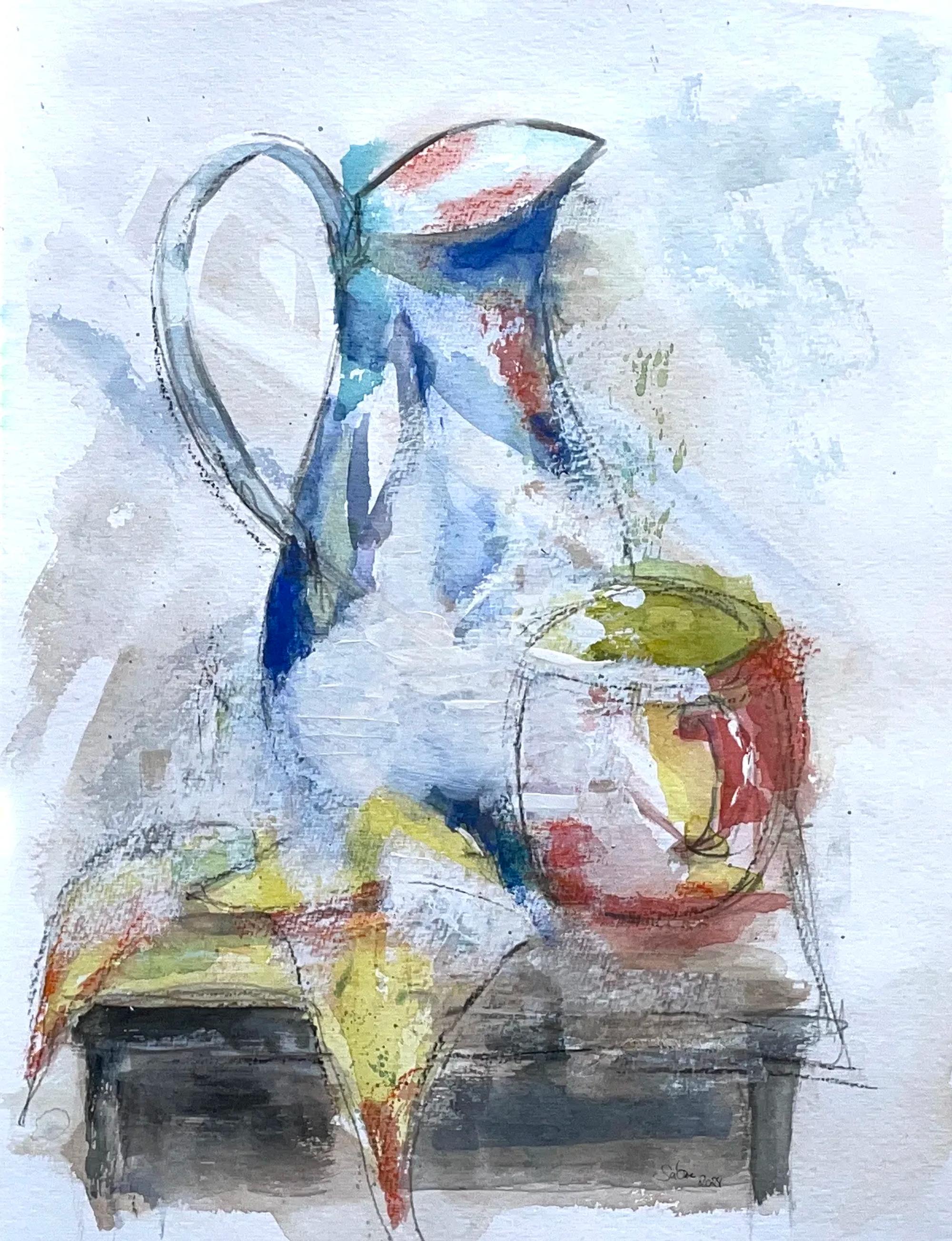 Stillleben Krug mit Tassen