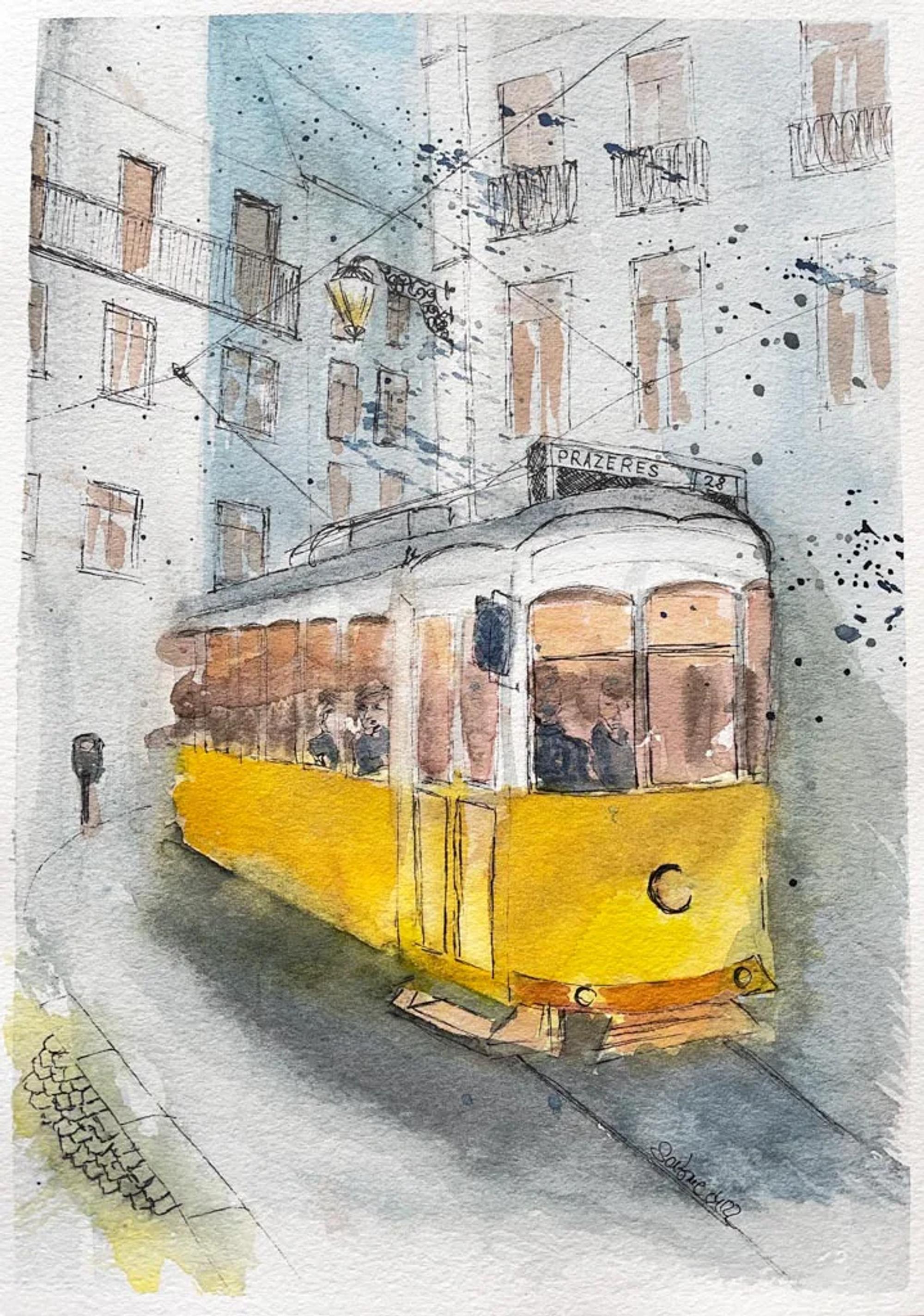 Tram in Lissabon