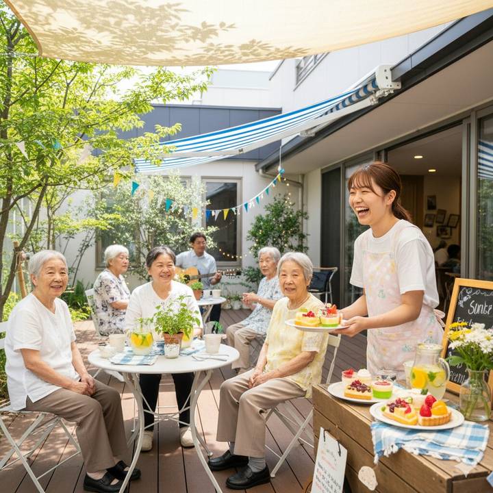 手作りスイーツと冷たいドリンクで、夏の午後を楽しんでいただきました。