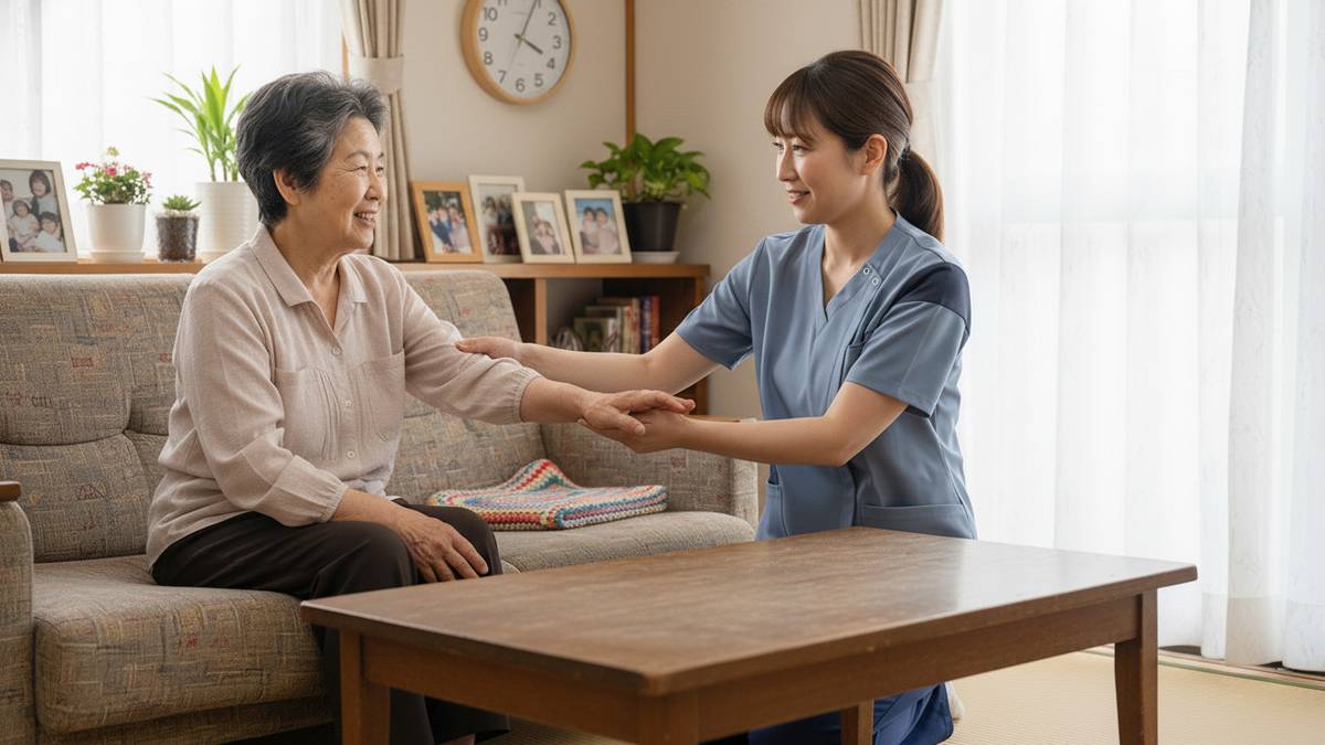 訪問リハビリイメージ（AI生成イメージ）