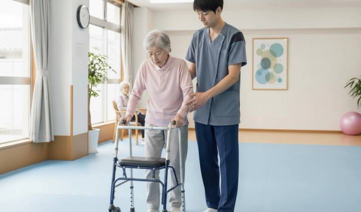 通所リハビリイメージ（AI生成イメージ）