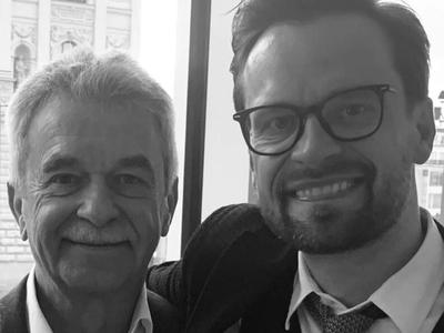 Jerzy Barankiewicz z synem Filipem