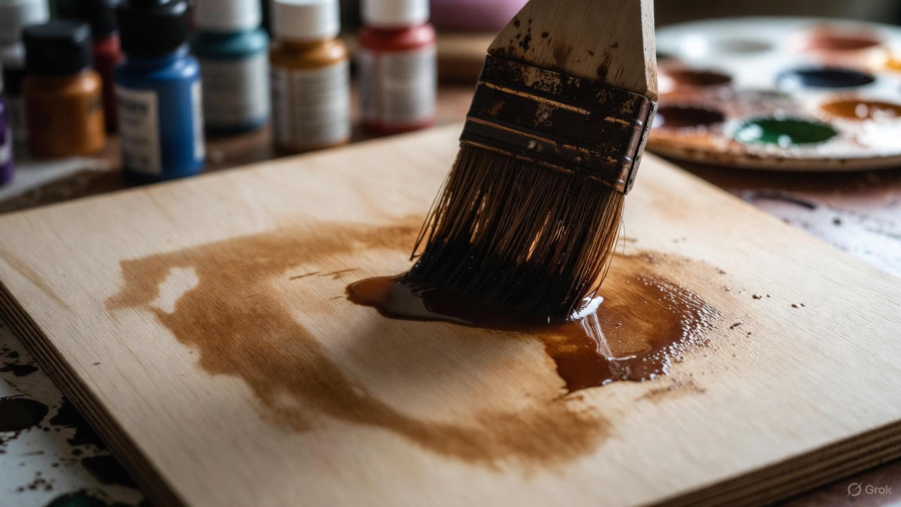 Acrylic Paint wash