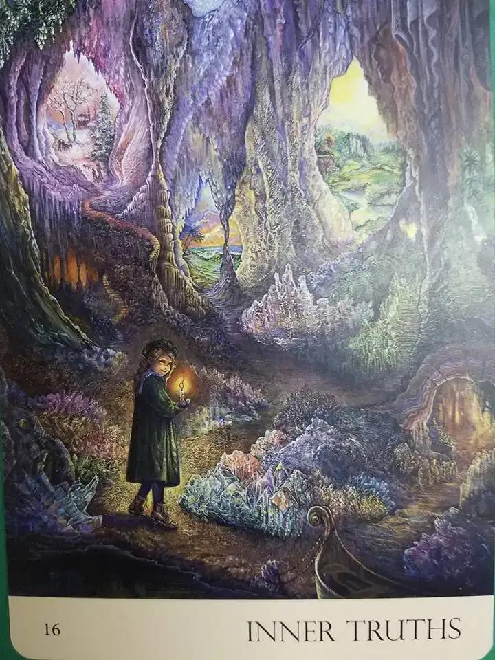 Inner Truths oracle card showing a forest spirit scene