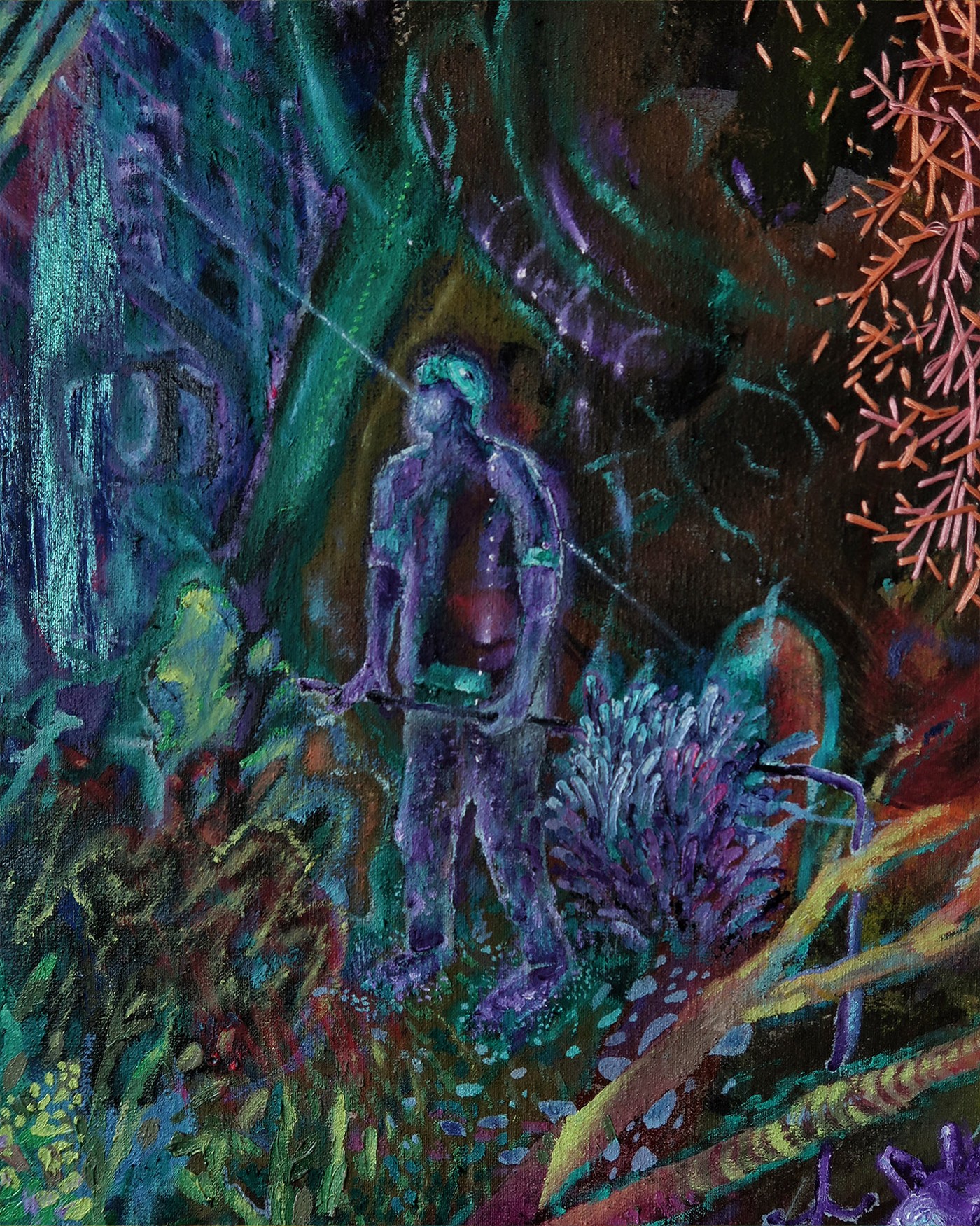 Fiber optic beam, detail view 3