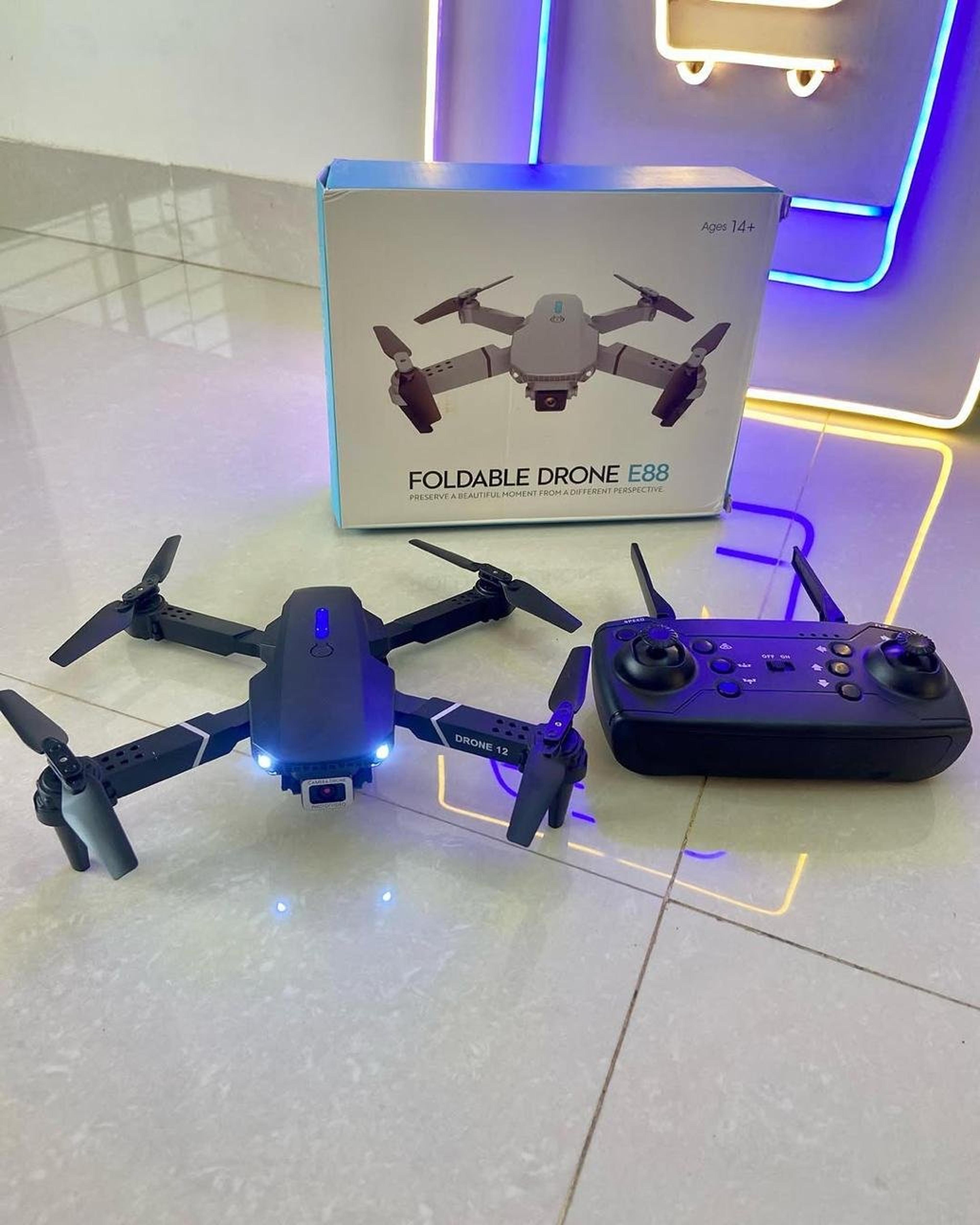 Dual Camera Drone with HD Camera – Foldable RC Drone with 360° Flips, Auto Takeoff & Dual Battery