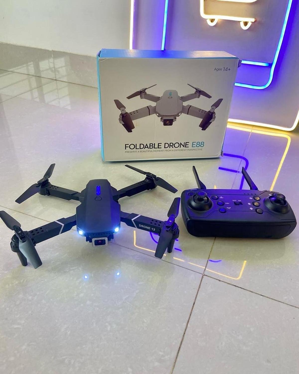 Dual Camera Drone with HD Camera – Foldable RC Drone with 360° Flips, Auto Takeoff & Dual Battery