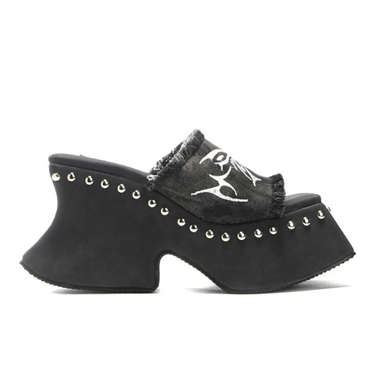 Black Fairy Grunge Platform Sandals