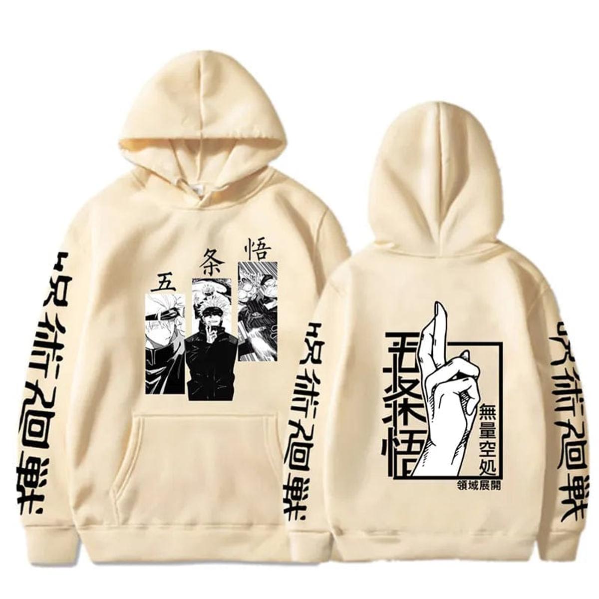 Jujutsu Kaisen Gojo Satoru Print Hooded Pullover